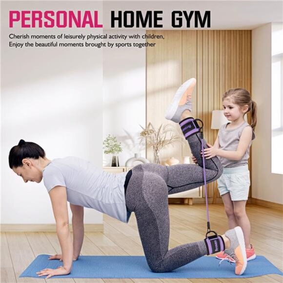 Ankle Resistance Bands with Cuffs, Home Gym Workout Equipment, Lifting Glute - Picture 4 of 7